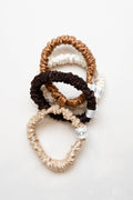 100% Silk Mini Scrunchies - 4 Pack